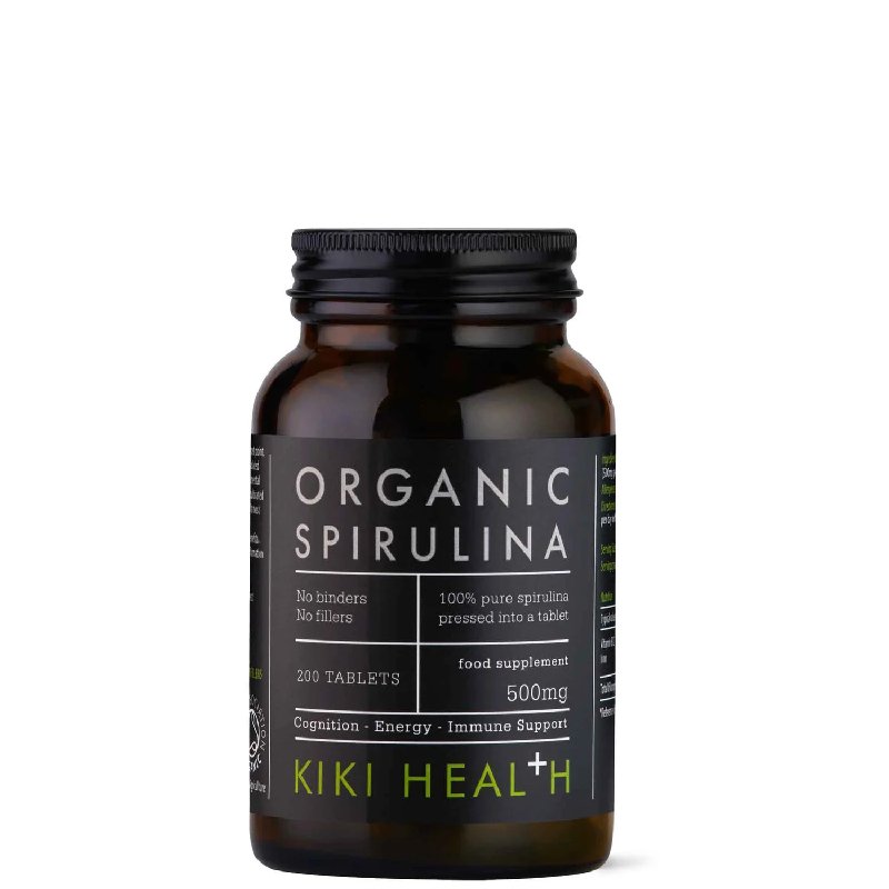 KIKI Health Organic Spirulina Tablets 200 Tablets
