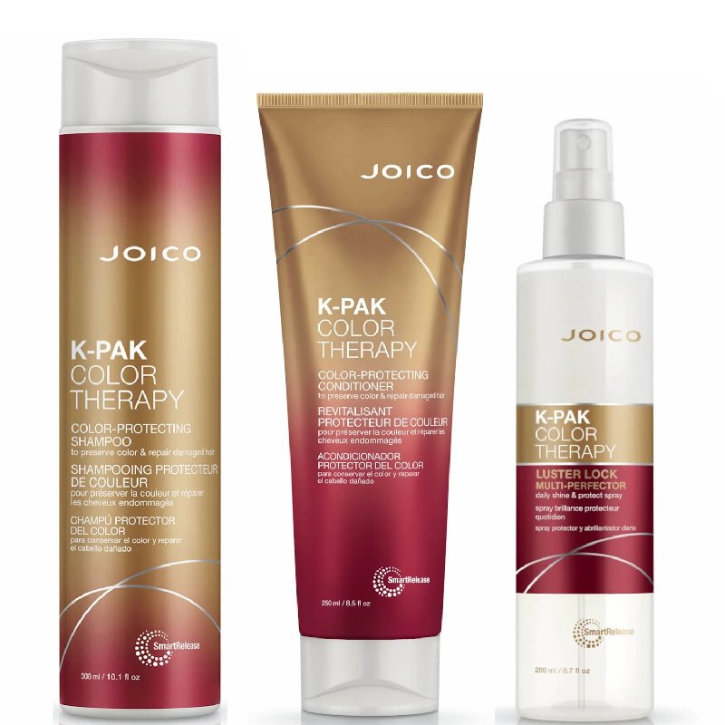Joico K-Pak Color Therapy Bundle - 300ml Shampoo, 300ml Conditioner, 200ml Luster Lock Spray
