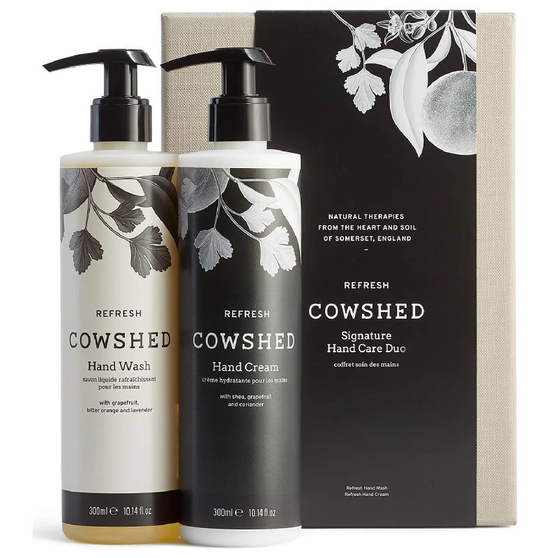 Cowshed Signature Hand Care Duo with Refresh Hand Wash and Lotion 300ml