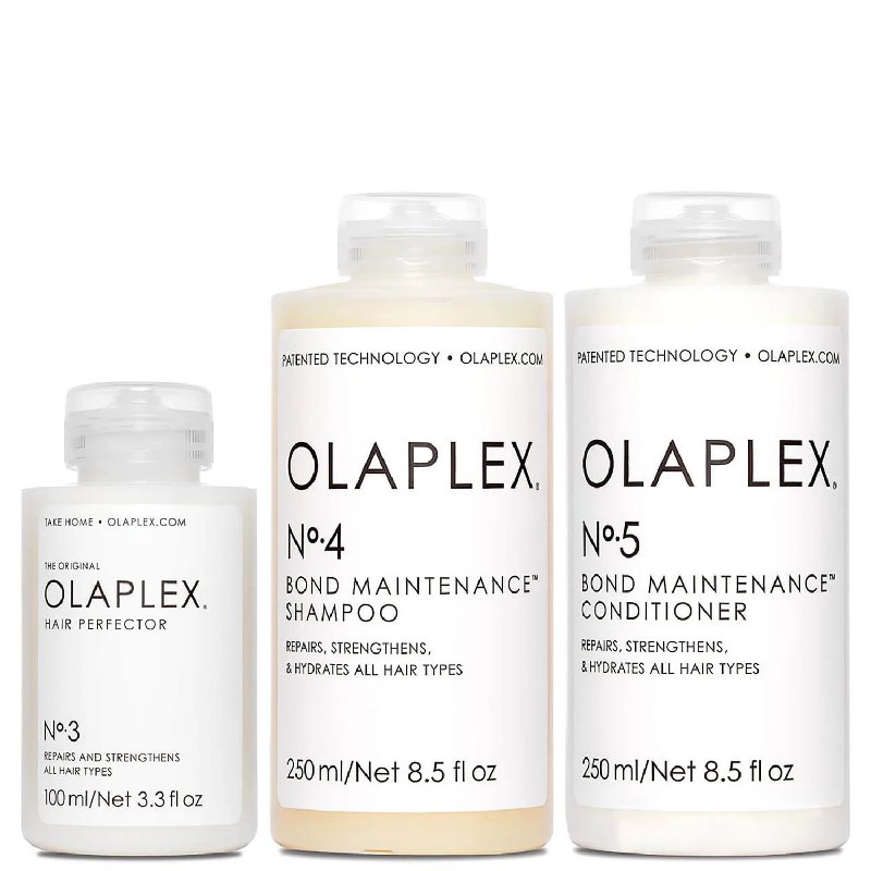 Olaplex Hero Bundle with No.3 Hair Perfector 100ml, No.4 Shampoo 250ml & No.5 Conditioner 250ml