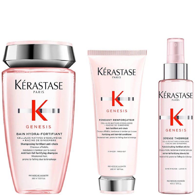 Kérastase Genesis Trio for Normal to Oily Hair - 250ml Shampoo, 200ml Conditioner, 150ml Treatment