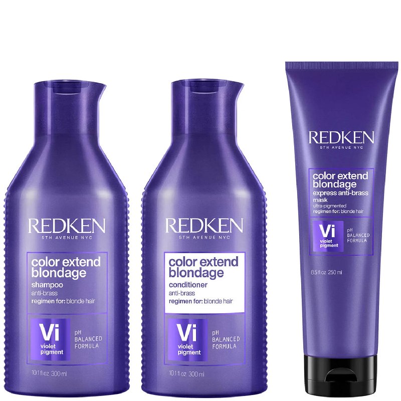 Redken Color Extend Blondage Bundle with Shampoo, Conditioner and Anti-Brass Mask