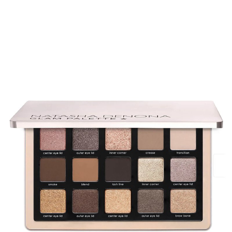 Natasha Denona Glam Eyeshadow Palette with Neutral and Golden Taupe Shades