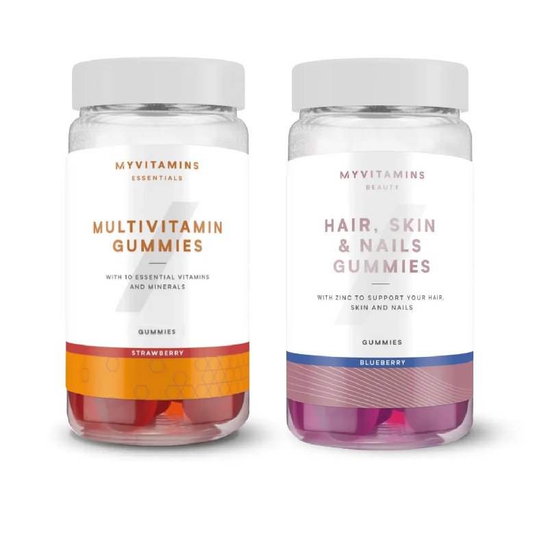 Myvitamins Gummy Bestsellers Bundle - Hair, Skin & Nails and Multivitamin Gummies