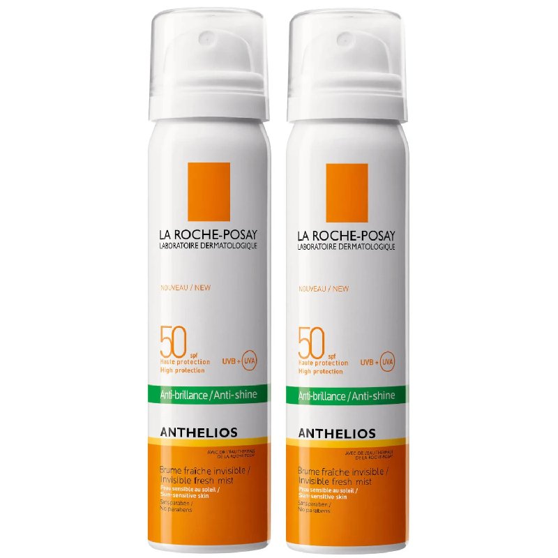 La Roche-Posay Anthelios Anti-Shine SPF50+ Invisible Face Mist 75ml Duo Pack