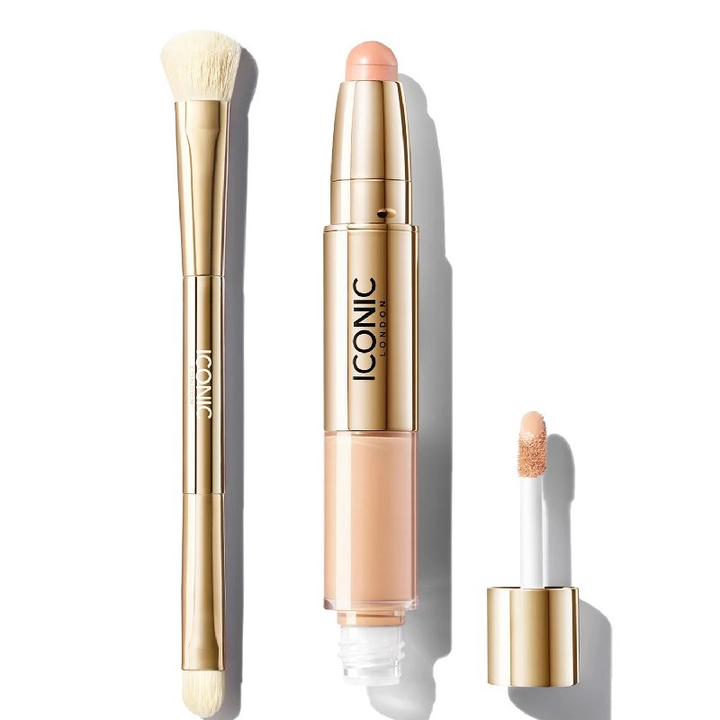ICONIC London Radiant Concealer and Brush Bundle with Dual-Ended Concealer