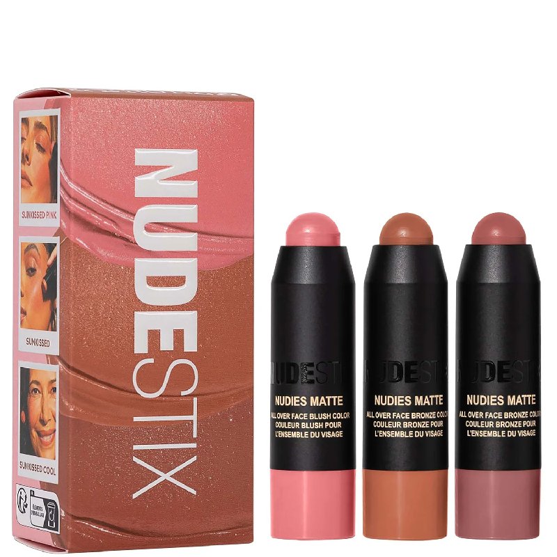 Nudestix Sunkissed Blush & Bronze 3-Piece Mini Nudie Kit with Matte Sticks