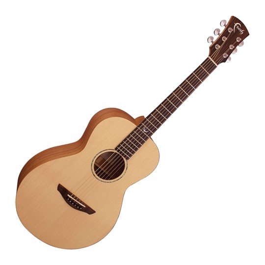 Faith FKV Naked Mercury Traditional Short-Scale Parlour Acoustic Guitar with Gig Bag