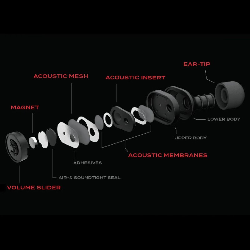 D'Addario dBud High-Fidelity Earplugs with Dual Attenuation Levels (-12dB/-24dB)