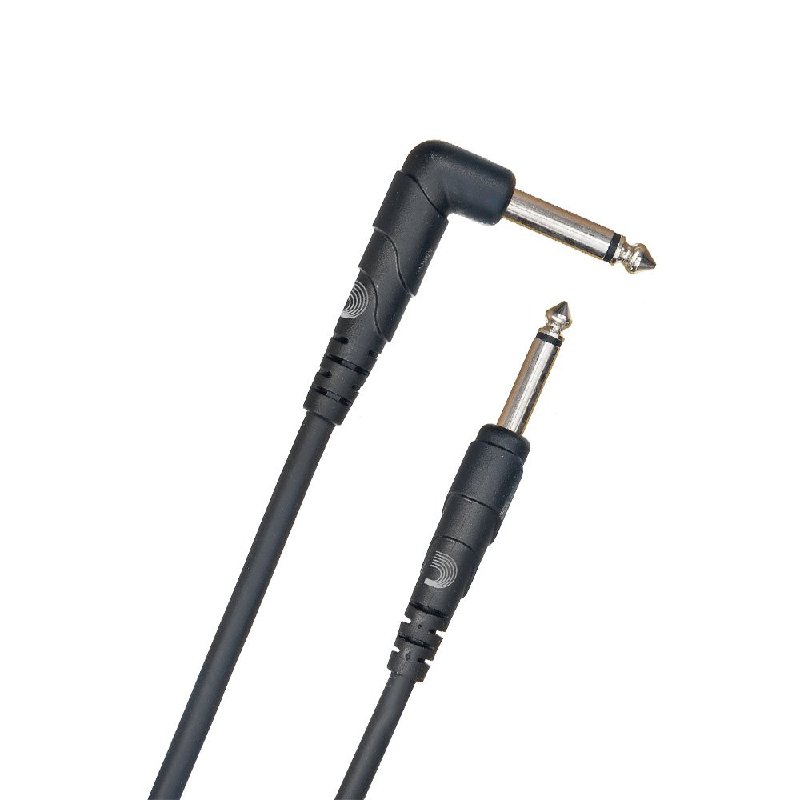 D'Addario Classic Series Instrument Cable, Right Angle Plug, 20 Feet