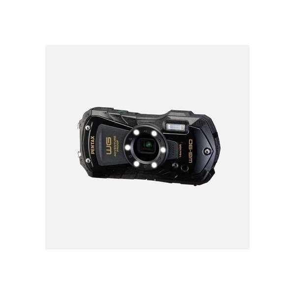 Pentax WG-90 Digital Camera (Black) with 16MP Sensor, 5x Optical Zoom and Ring Light
