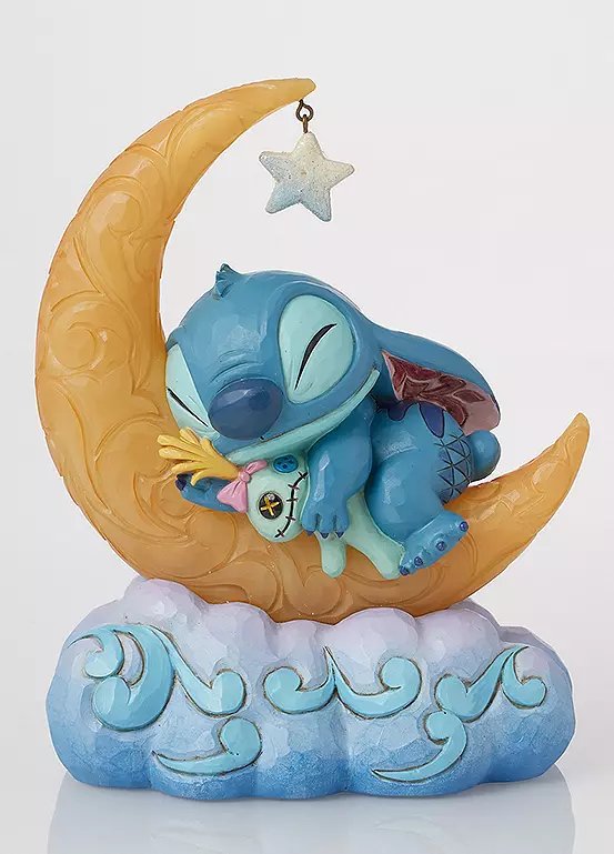 Disney Traditions Sweet Dreams Stitch & Scrump on Light Up Moon Figure