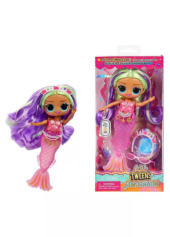 L.O.L. Surprise Tweens Mermaid Cleo Clove Fashion Doll with Colour-Changing Tail