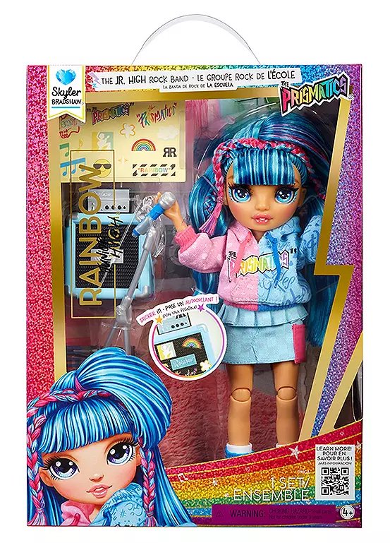 Rainbow High 9 Inch Jr High Skyler Fashion Doll with Rock Band Accessories