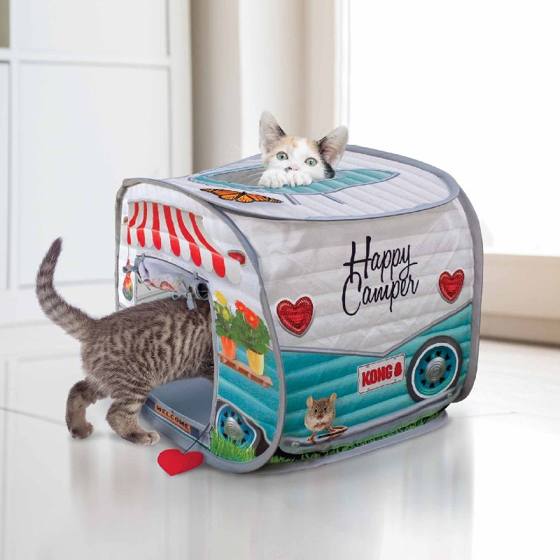 KONG Play Spaces Camper Cat Enclosure with Dangling Toy