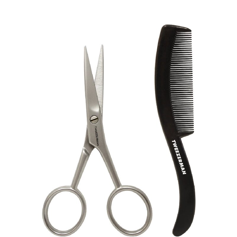 Tweezerman G.E.A.R. Moustache Scissors and Comb Set