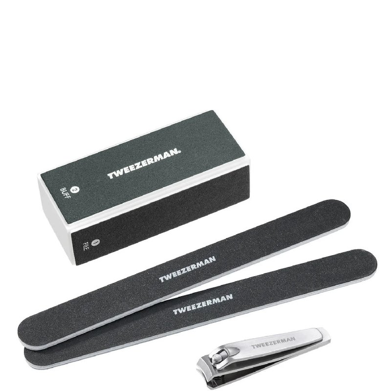 Tweezerman Manicure Kit with Nail Buffer, File, and Clippers