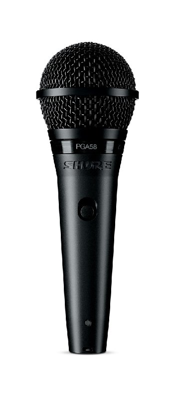 Shure PGA58 Cardioid Dynamic Vocal Microphone with Cable and Boom Stand