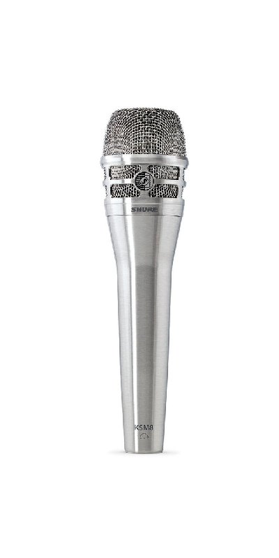 Shure KSM8 Dualdyne Dual-diaphragm Vocal Microphone in Brushed Nickel