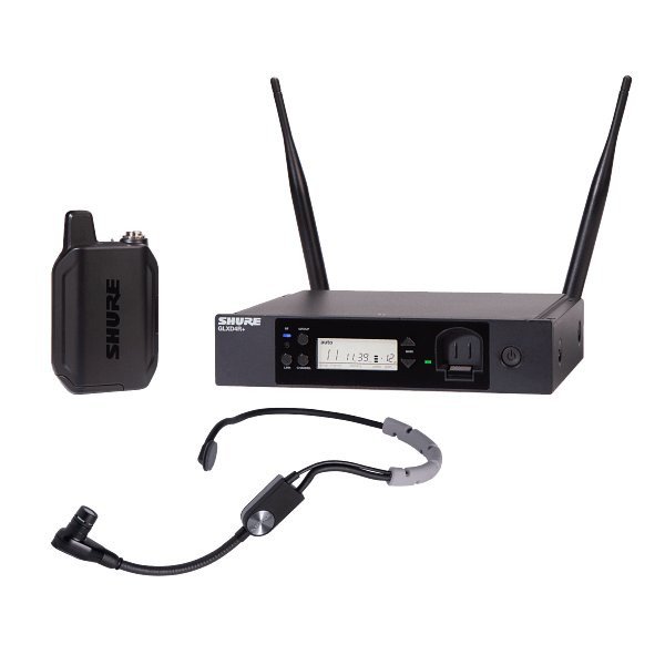 Shure GLX-D+ Dual Band Wireless Rack System with SM35 Headset and GLXD4R+ Half-Rack Receiver