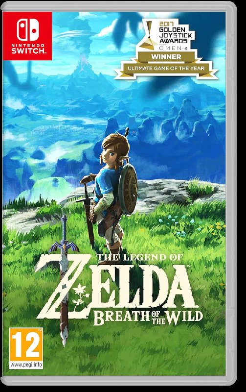 The Legend of Zelda: Breath of the Wild Nintendo Switch Game (Physical Cartridge)
