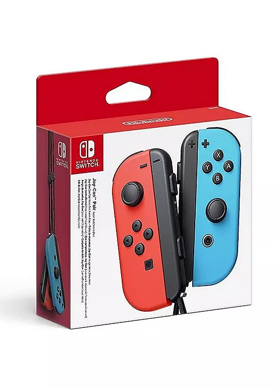 Nintendo Switch Joy-Con Controller Pair in Neon Red and Blue