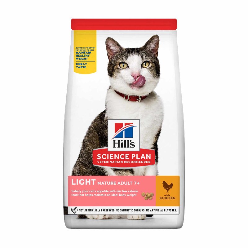 Hills Science Plan Light Mature 7+ Dry Cat Food - Chicken 1.5kg