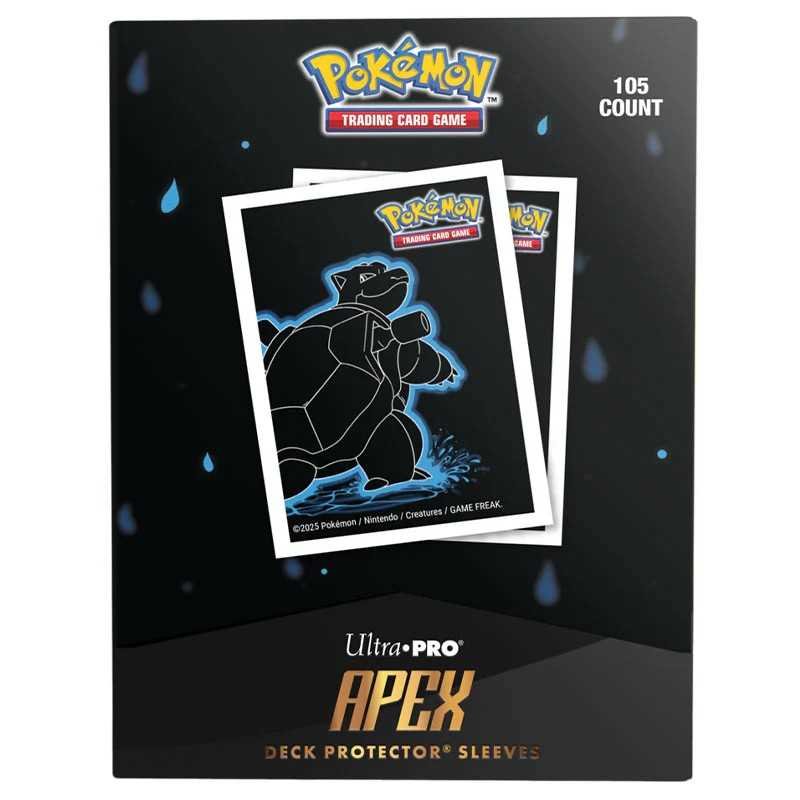 Ultra Pro Pokémon Neon Kanto Apex Deck Protector Sleeves - Blastoise (105 Count)