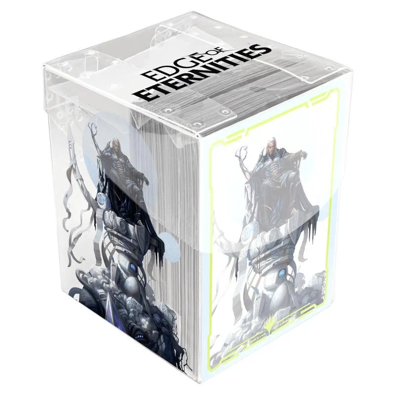 Ultra Pro Magic: The Gathering Edge of Eternities 100ct Sleeves and Clear Deck Box - Tezzeret, Cruel Captain