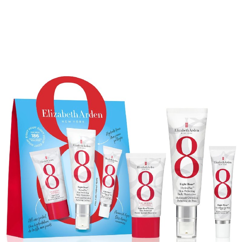 Elizabeth Arden Eight Hour Hydraplay Starter Set with 15ml Cream, 45ml Moisturiser & 15ml Lip Balm SPF 20