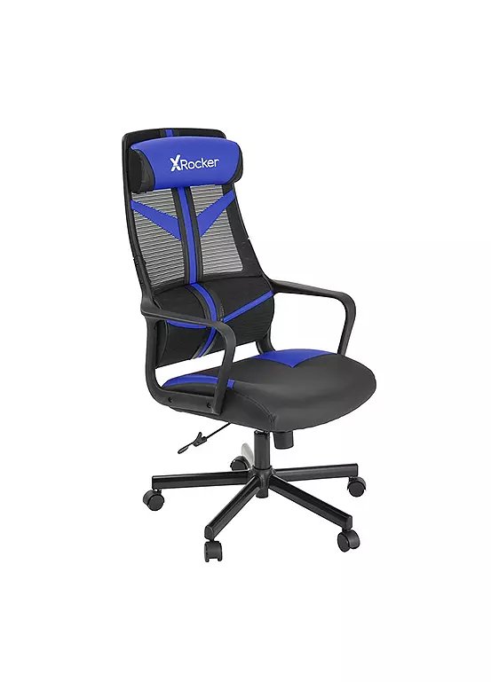 X Rocker Helix Faux Leather Office Gaming Chair - Blue