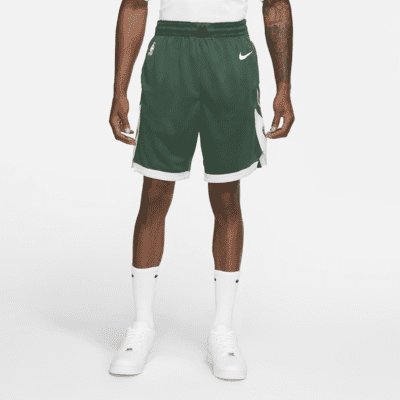 Nike Milwaukee Bucks Icon Edition NBA Swingman Shorts - Fir/Flat Opal/Opal/White - Size S