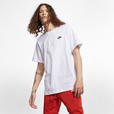 Nike Sportswear Club Men's T-Shirt - White/Black - XS