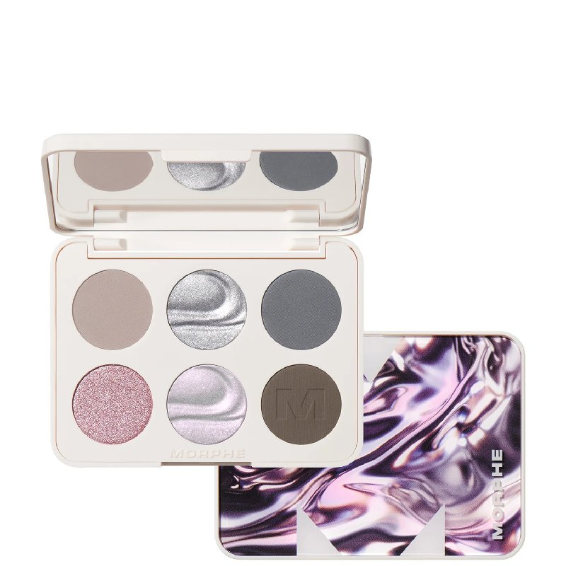 Morphe Cyber Chrome Eyeshadow Palette with Six ChromaPlus Shades