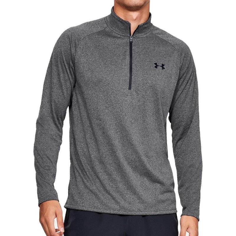 Under Armour Tech Half Zip Long Sleeve Men's Training Top in Grey