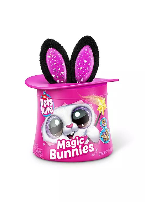 Pets Alive Magic Bunny Surprise Interactive Plush Toy with Wand and Mini Bunnies