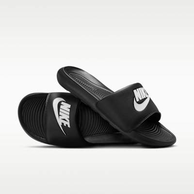 Nike Victori One Men's Slides - Black/Black/White - Size 6