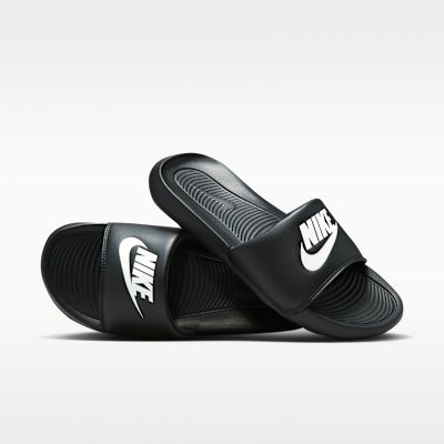 Nike Victori One Women's Slides - Black/Black/White - Size 5