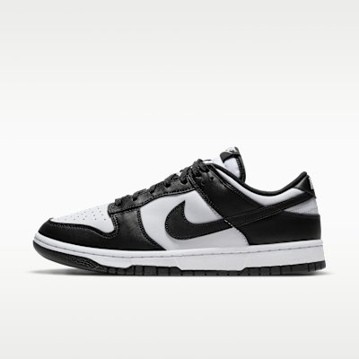 Nike Dunk Low Retro Men's Shoe - White/White/Black - Size 6