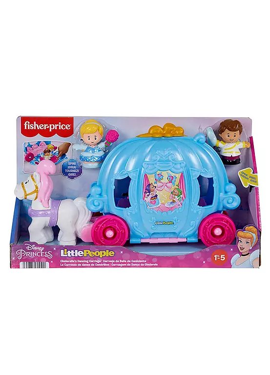 Fisher-Price Little People Disney Princess Cinderella's Carriage Playset with 2 Figures