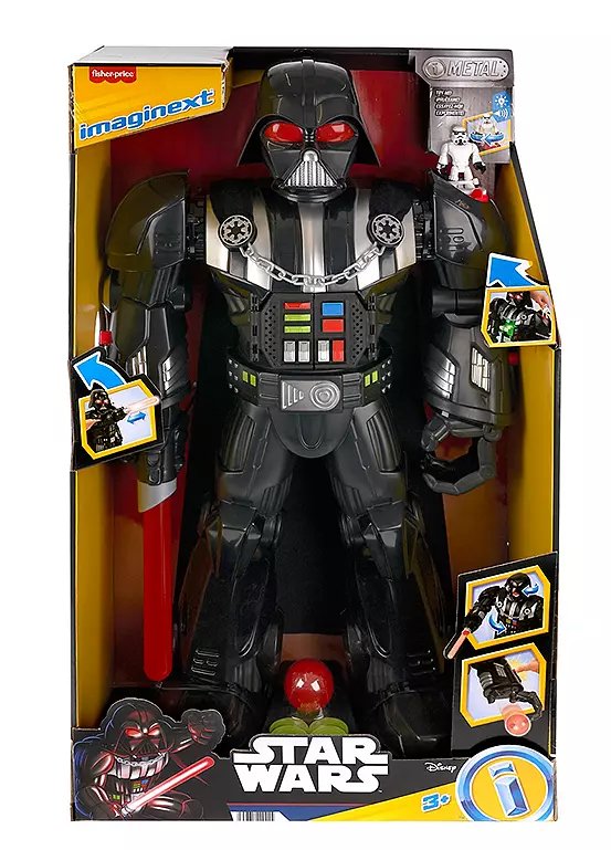 Fisher-Price Imaginext Star Wars Darth Vader Bot Electronic Figure with Lights and Sounds