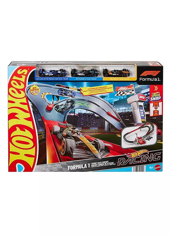 Hot Wheels Racing Formula 1 Sprint Race Circuit Track Set with 3 Die-Cast Cars