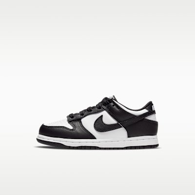 Nike Dunk Low Younger Kids' Shoes - White/White/Black - Size 10.5C