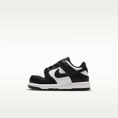 Nike Dunk Low Baby/Toddler Shoes - White/White/Black - Size 2C