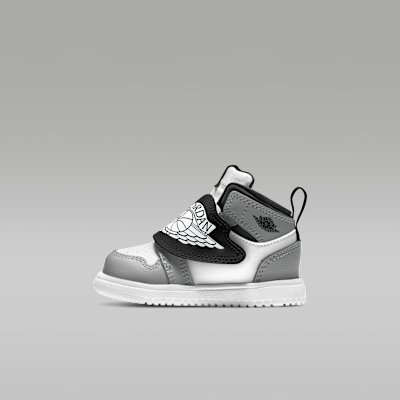 Jordan Sky Jordan 1 Baby and Toddler Shoe - White/Particle Grey/Black - Size 2C