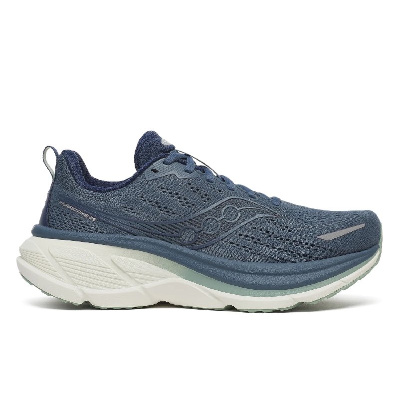Saucony Men's Hurricane 25 Running Shoes in Dusk/Iceberg Black