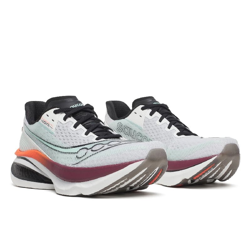 Saucony Men's Endorphin Azura Running Shoes - White/Crimson UK 7