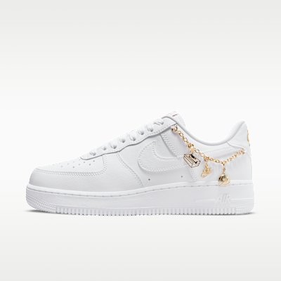 Nike Air Force 1 '07 LX Women's Shoes - White/Metallic Gold/Flat Gold/White - Size 5