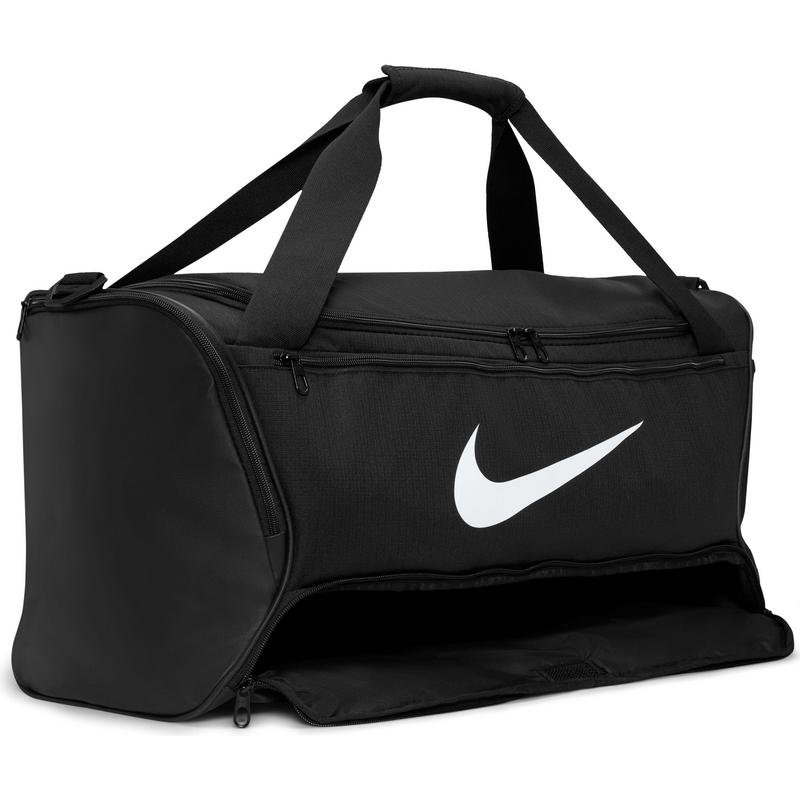 Nike Brasilia 9.5 Training Duffel Bag, Medium 60L, Black/Black/White