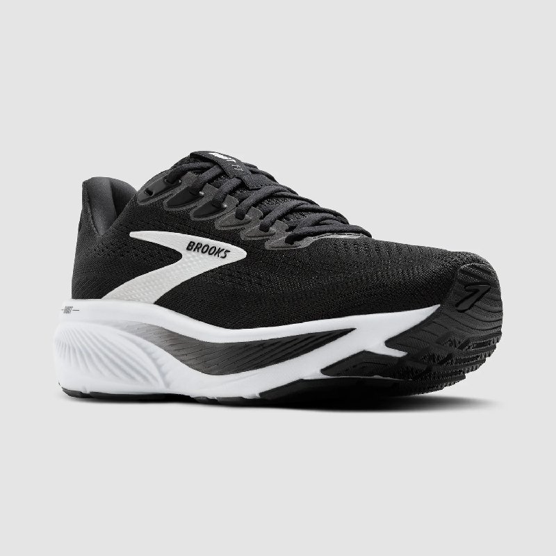 Brooks Women's Ghost 17 Running Shoes in Black/Grey/White with Rose Gold